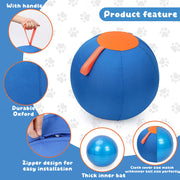Indestructible Chew Ball for Dogs, Portable Floating Fetch Toy, Aggressive Chew Puppy Toy for Water & Outdoor Play - Vetonek