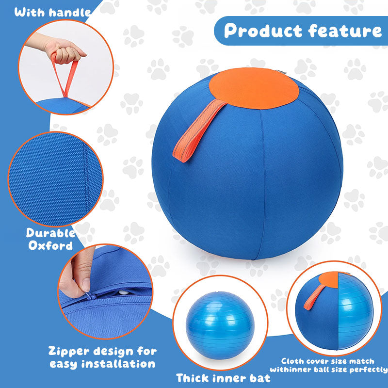 Indestructible Chew Ball for Dogs, Portable Floating Fetch Toy, Aggressive Chew Puppy Toy for Water & Outdoor Play - Vetonek