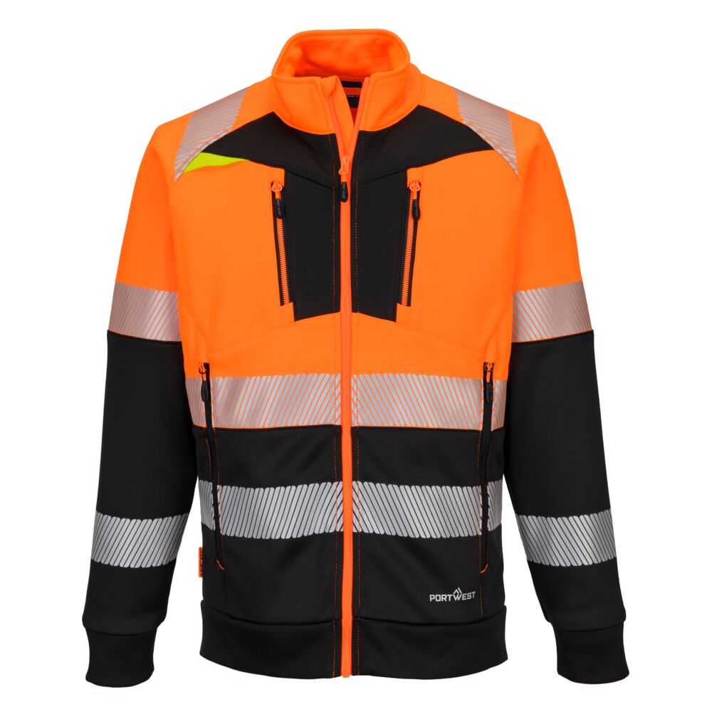 Hi-Vis Class 1 Funnel Neck Zipped Sweatshirt - Vetonek