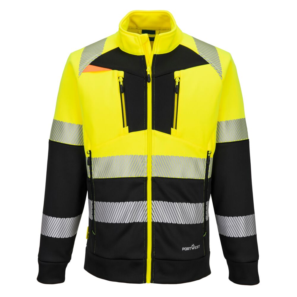 Hi-Vis Class 1 Funnel Neck Zipped Sweatshirt - Vetonek