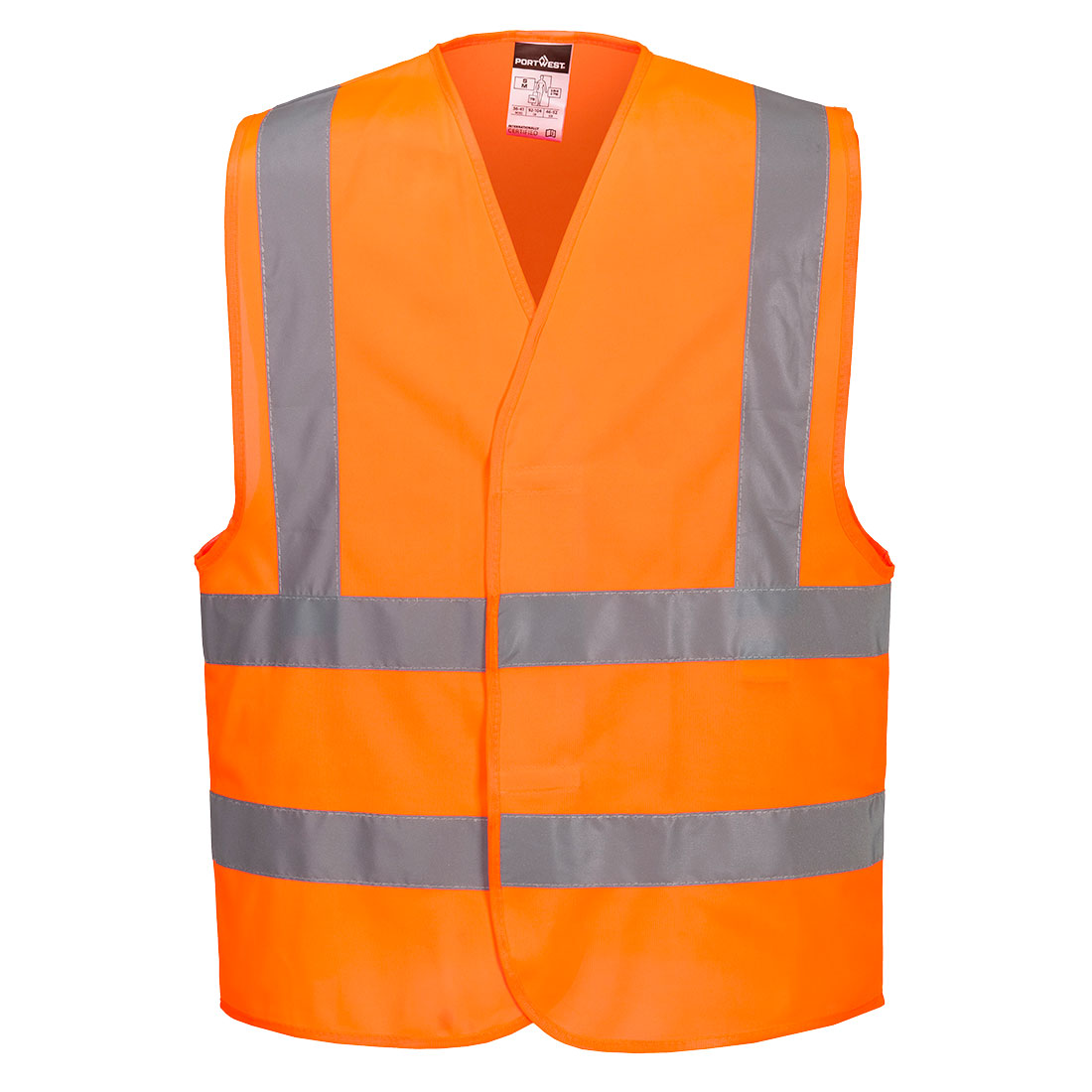 ES1 Essential chaleco de alta visibilidad con banda y tirantes Naranja - Portwest ES470