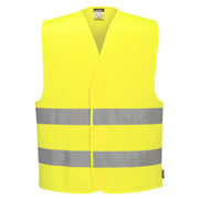 ES1 Essential chaleco de dos bandas de alta visibilidad Amarillo - Portwest ES474