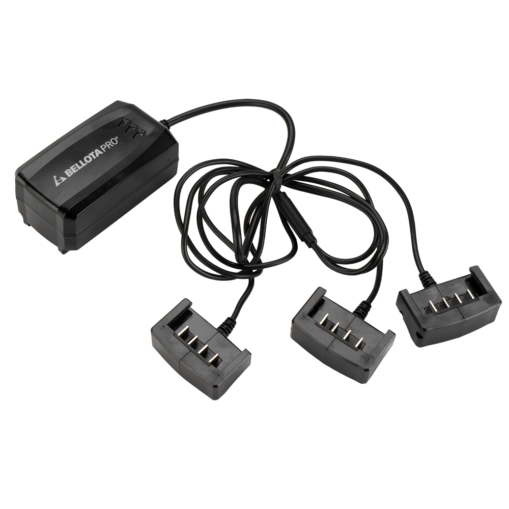 Cargador triple Bellota ECCHECS1100P para baterías de motosierra ECS1100P