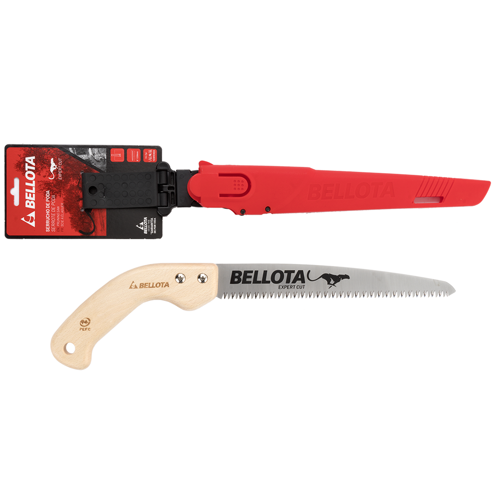 Serrucho de poda Bellota 45RMR gama Guepardo con hoja recta y mango de madera