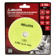 Disco de pulido Bellota DFDIAM en uso