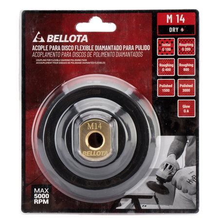 Soporte Bellota DFDIAMSM14 con disco de pulido