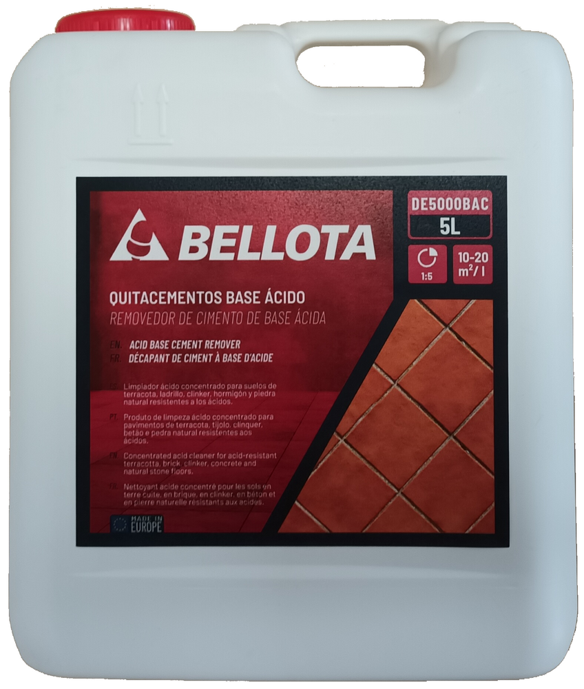 Quitacementos base ácido Bellota, envase de 5 L