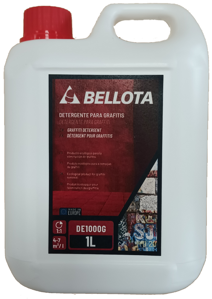 Detergente ecológico quitagrafitis Bellota, envase de 1 L