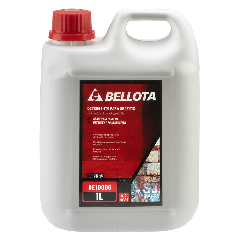 Detergente ecológico quitagrafitis Bellota, aplicación