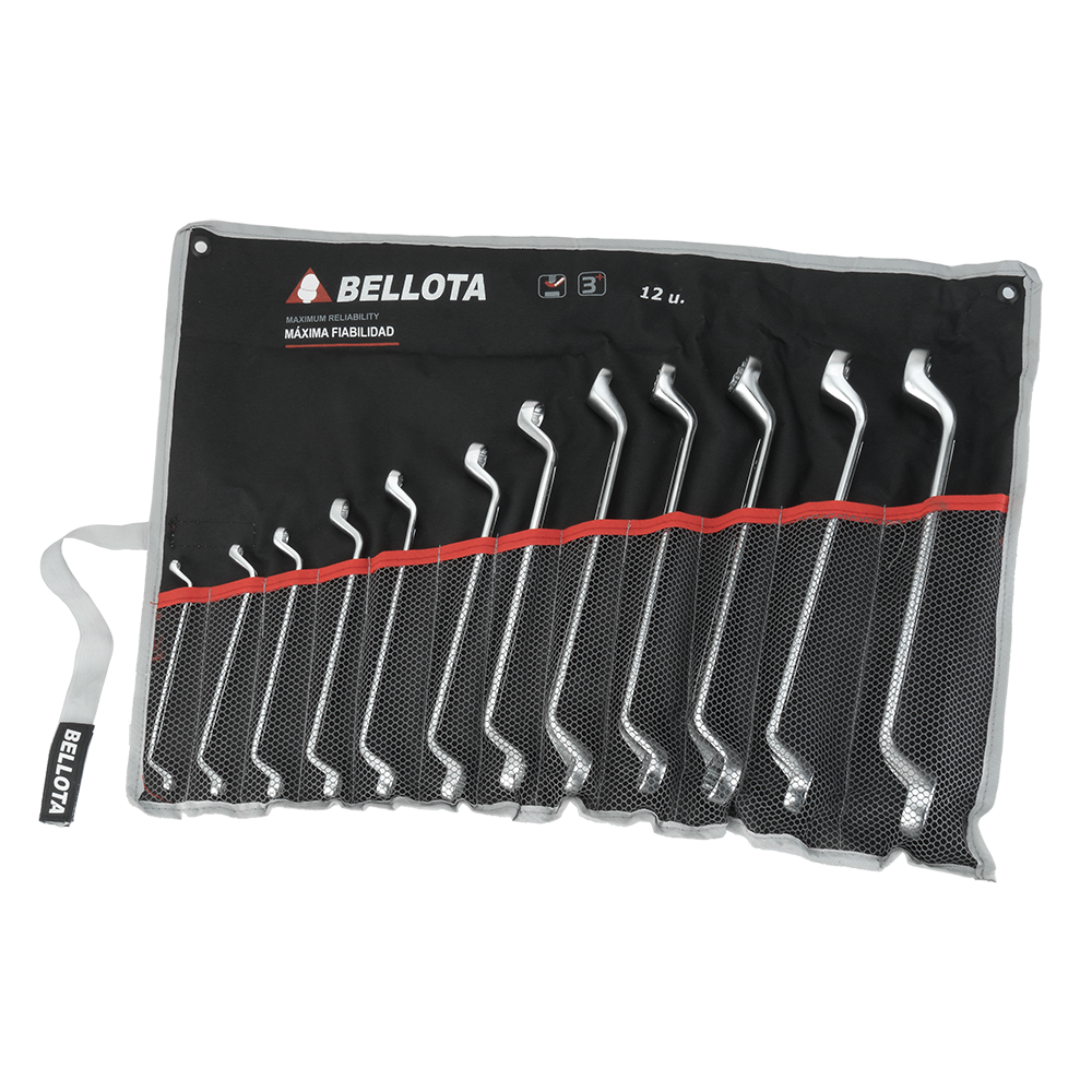 Juego de 12 llaves estrella acodadas Bellota 6492BS en bolsa