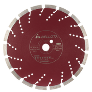 Disco de diamante segmentado Bellota 50724 para materiales duros en húmedo, de 300 mm