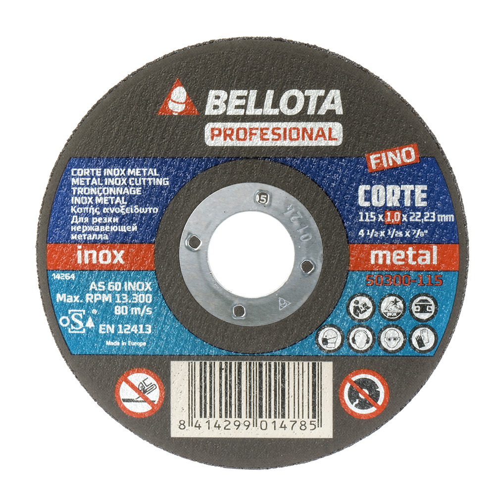 Disco abrasivo extra fino Bellota 50300 de 115 mm