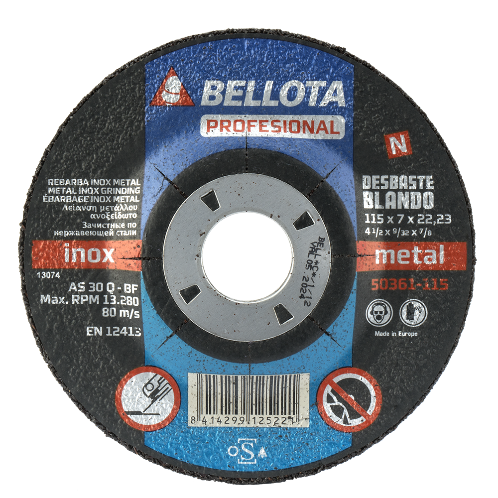 Disco de desbaste Bellota 50361 de 115 mm