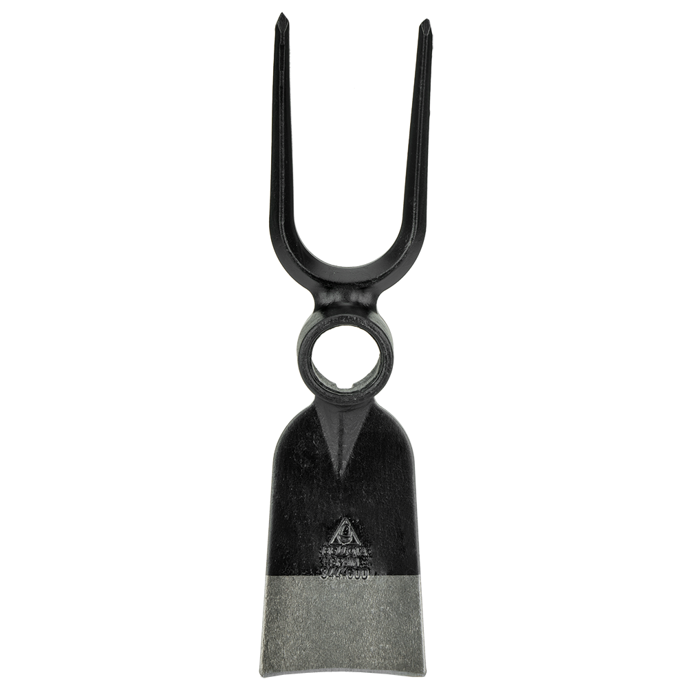 Azada Bellota HOE344600 de doble figura con horquilla de diente diamante, vista frontal