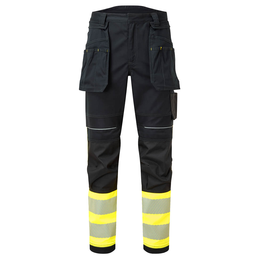 Pantalón PW3 FR Modaflame Hi Vis Clase 1 Holster Amarillo/Negro - Portwest FR416