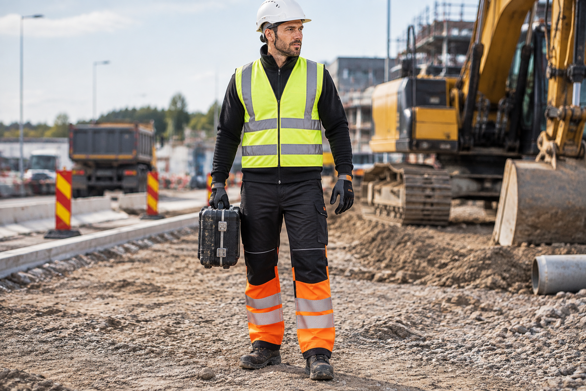 Flame Resistant Hi Vis Work Trousers Modaflame PW3