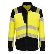 Sudadera PW3 Modaflame Knit Hi-Vis FR Full Zip Amarillo/Negro - Portwest FR717