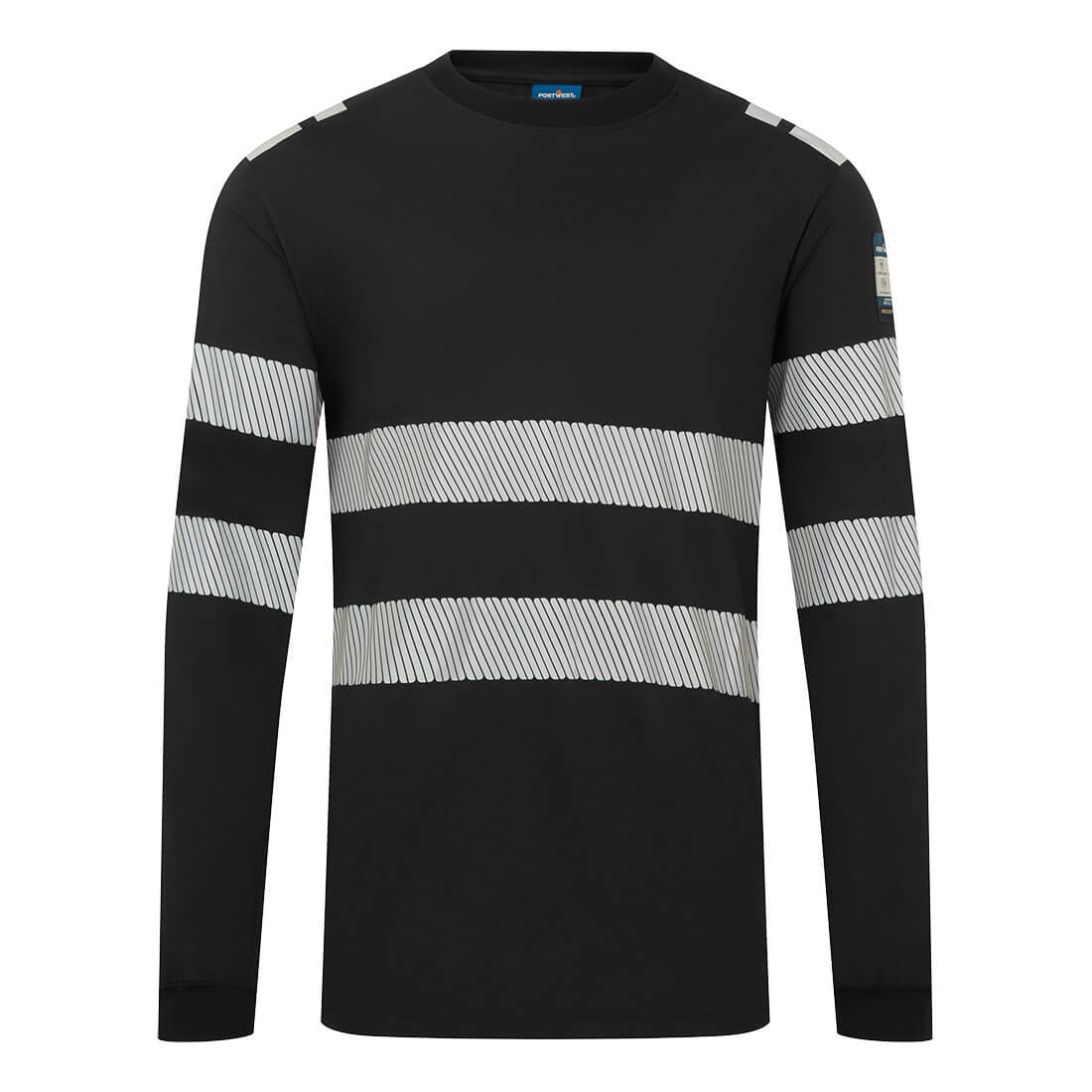 Camiseta de manga larga PW3 Modaflame Knit FR Negro - Portwest FR732