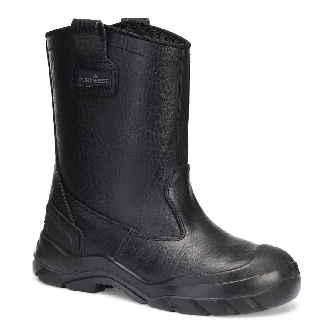 Bota rigger de invierno de piel con puntera de acero S3 CI HI FO SC SR Negro - Portwest FT23