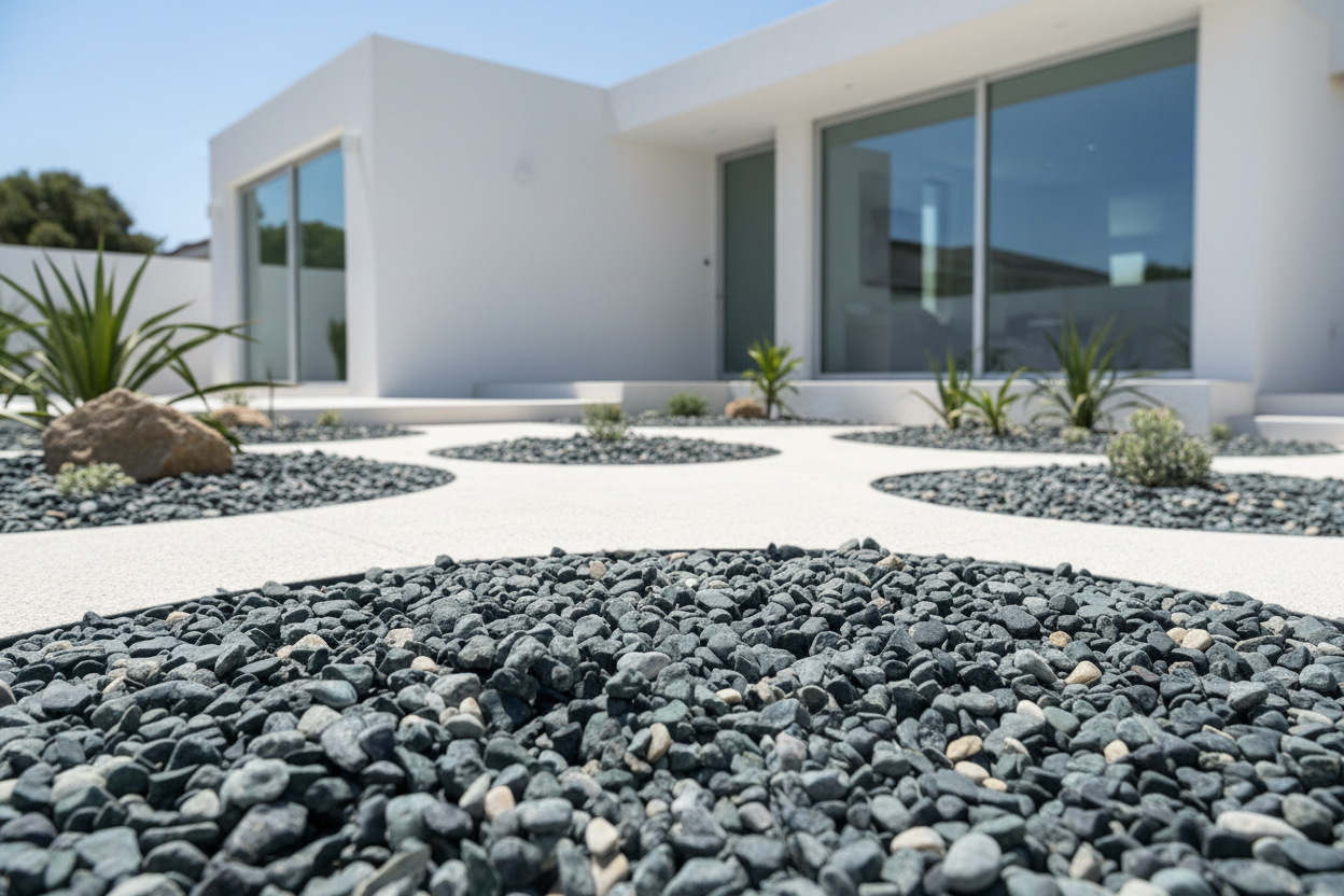 Canto rodado verde marmol