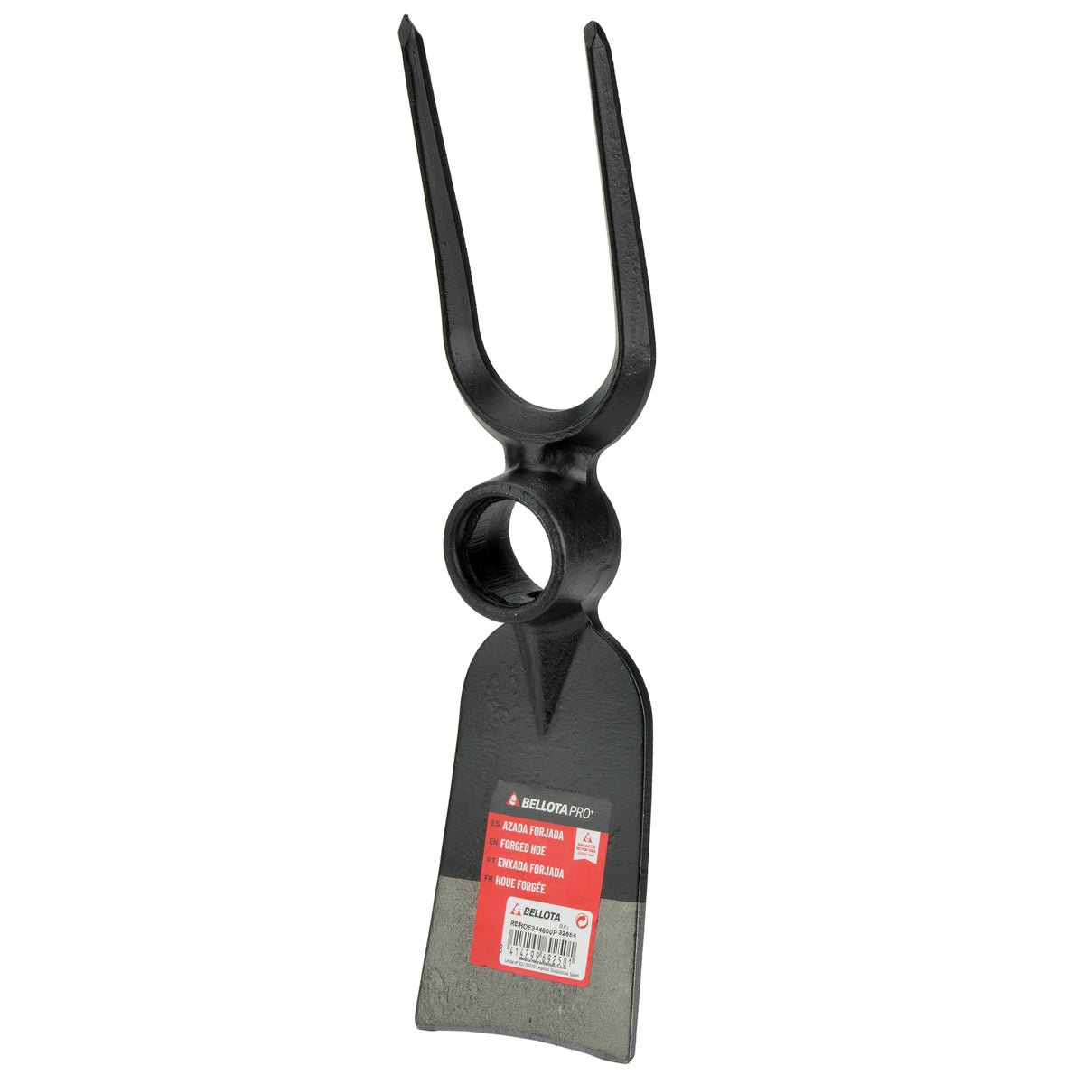 Azada Forjada Bellota HOE344600 de Doble Uso con Horquilla de Diente Diamante y Sistema Antigiro – con embalaje
