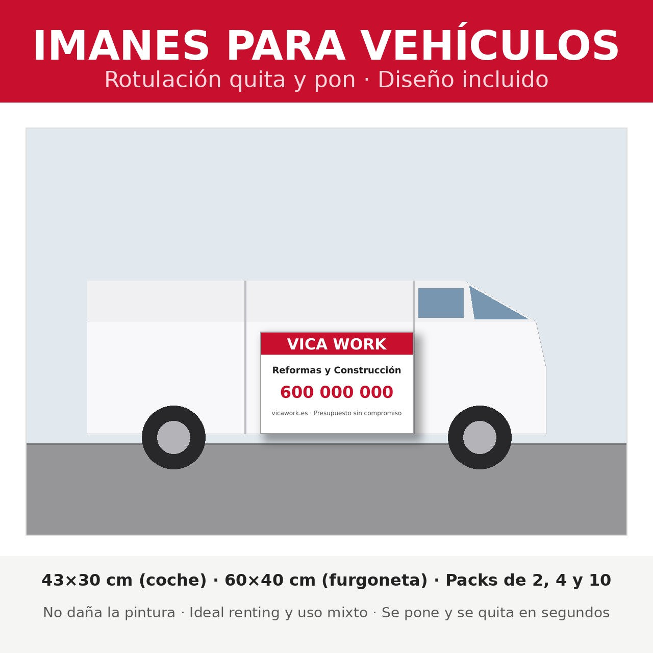 Magneti Personalizzati per Veicoli | Insegne magnetiche rimovibili con grafica inclusa