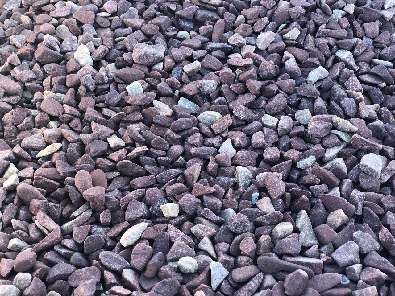 Pebble Burgundy Red Vetonek garden stone