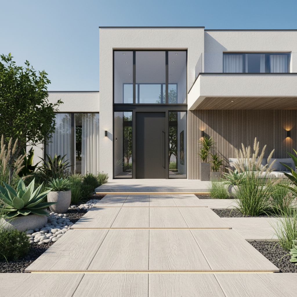 Losa hormigon imitación Traviesa de madera 60x40 cm