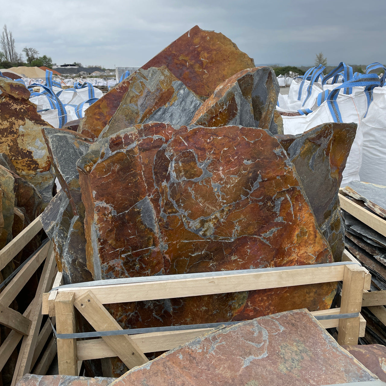 Paso Japonés Marrón Rojo Óxido - Vetonek