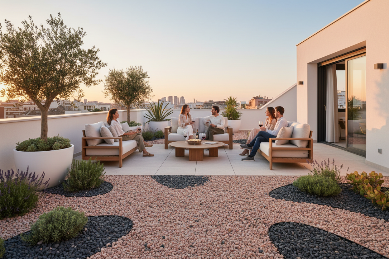 Brita de granito rosa - Vetonek