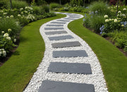 Piedras redondas blancas