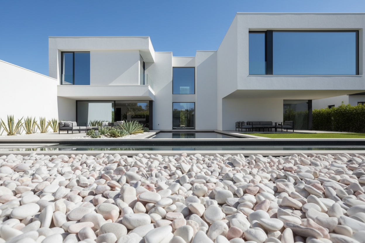 Canto rodado Blanco Rosa - Vetonek