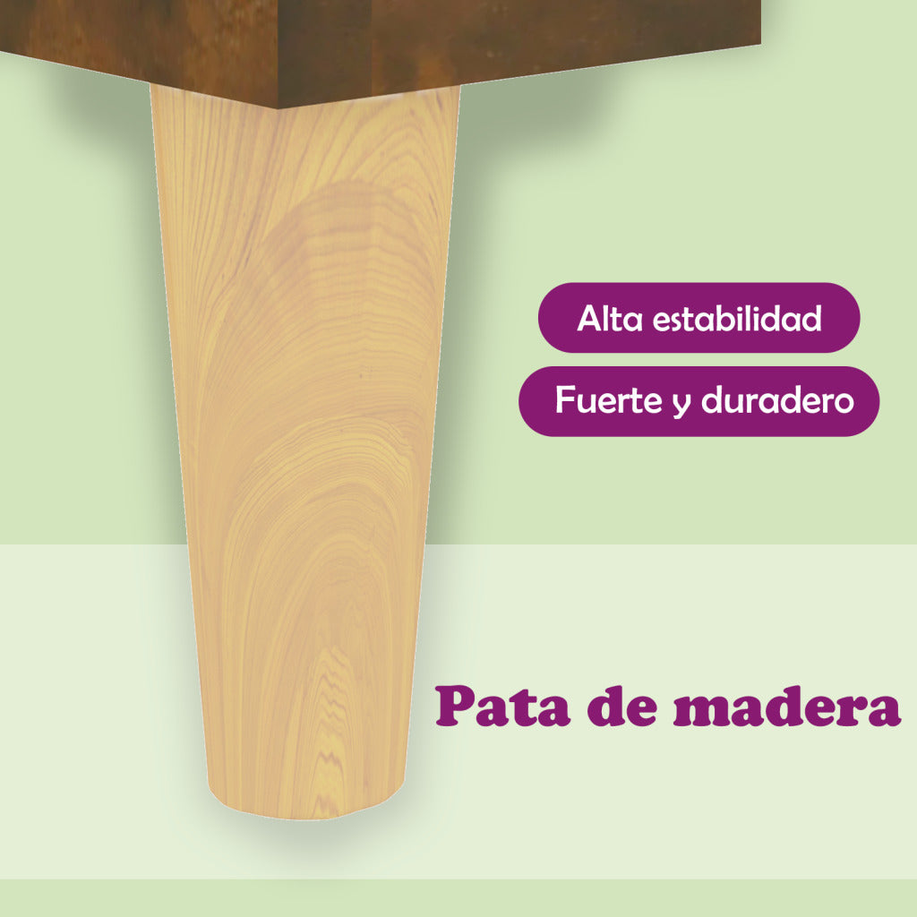 Mesita de noche patas madera maciza roble ahumado 40x35x69 cm vidaXL