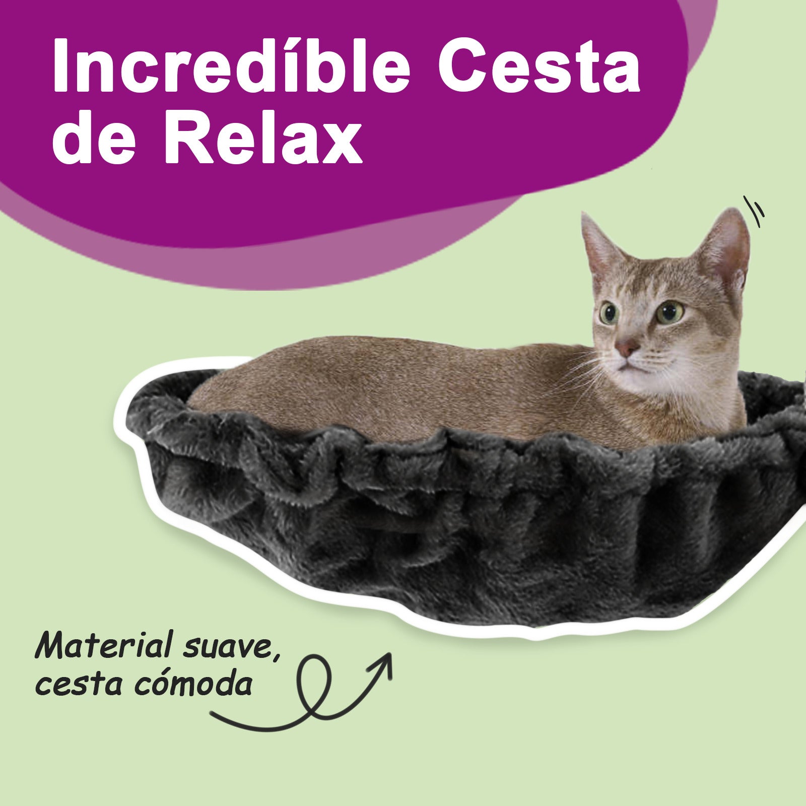 Rascador para gatos con postes de sisal gris oscuro 110 cm - Vetonek