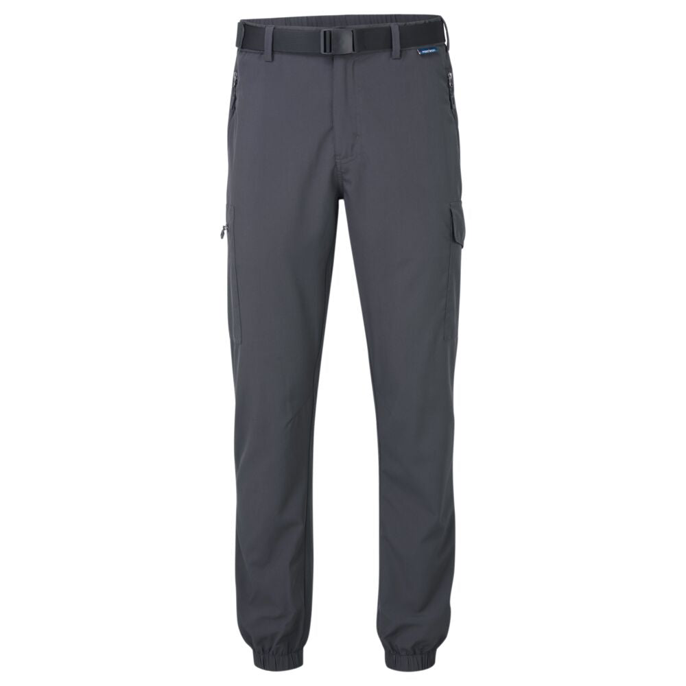 Pantalón Stretch Lightweight Cuffed Gris metal Bajos - Portwest L712
