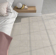Ambiente salón con suelo efecto cemento Modena Gris - Vetonek