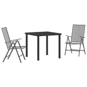 Conjunto de Comedor de Jardín de 3 Piezas  Acero Antracita V2165 Vetonek