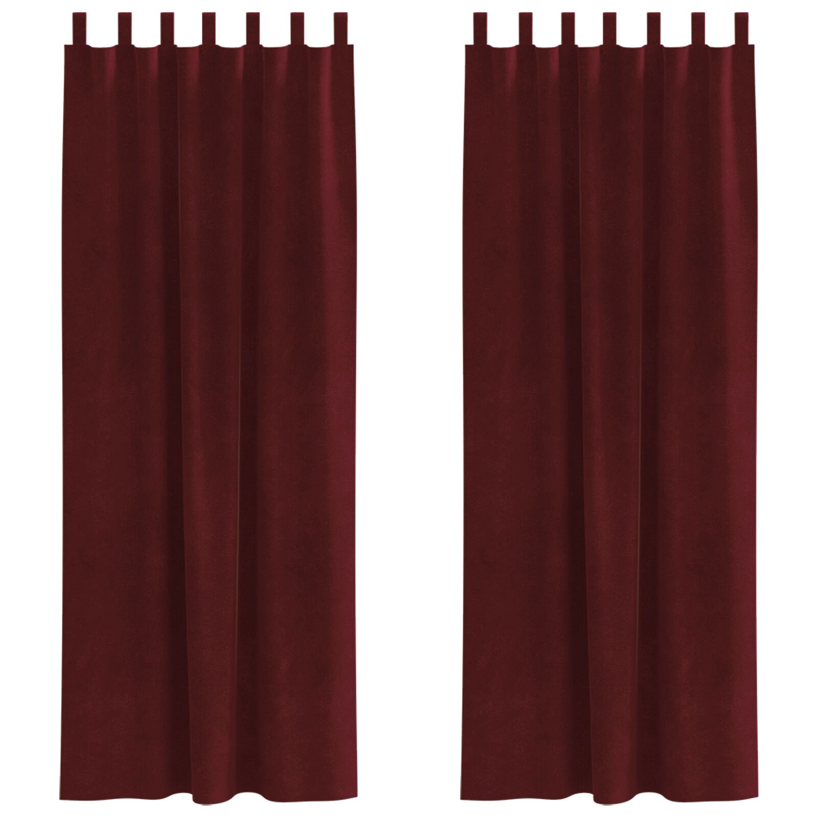 Blackout Curtains with Suspension Ties 2 pcs Wine Red Velvet V4034 Vetonek