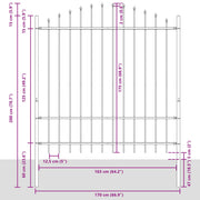Panel de Cerca con Arco de Espiga Juego de 4 Blanco V1209 Vetonek