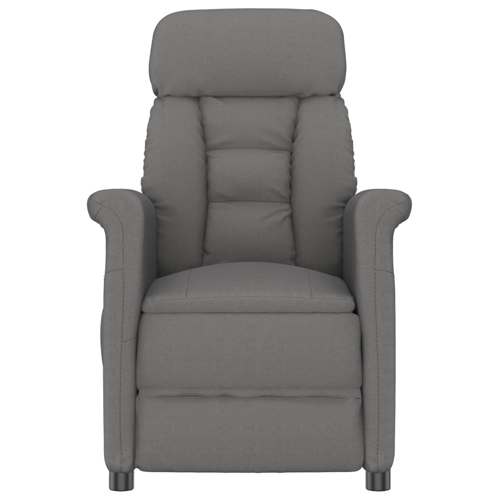 Massage Chair Dark Gray Microfiber Fabric V4197 Vetonek