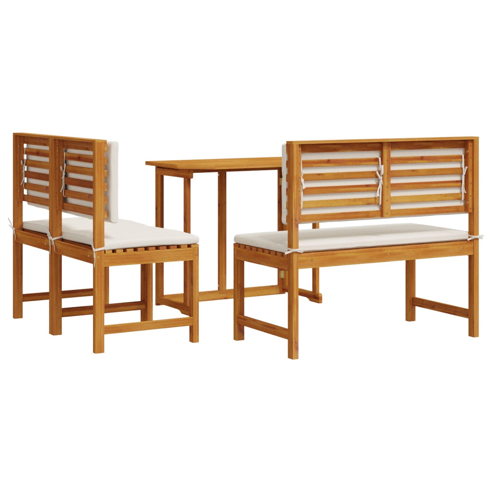 4-Piece Solid Acacia Wood Garden Dining Set V2256 Vetonek