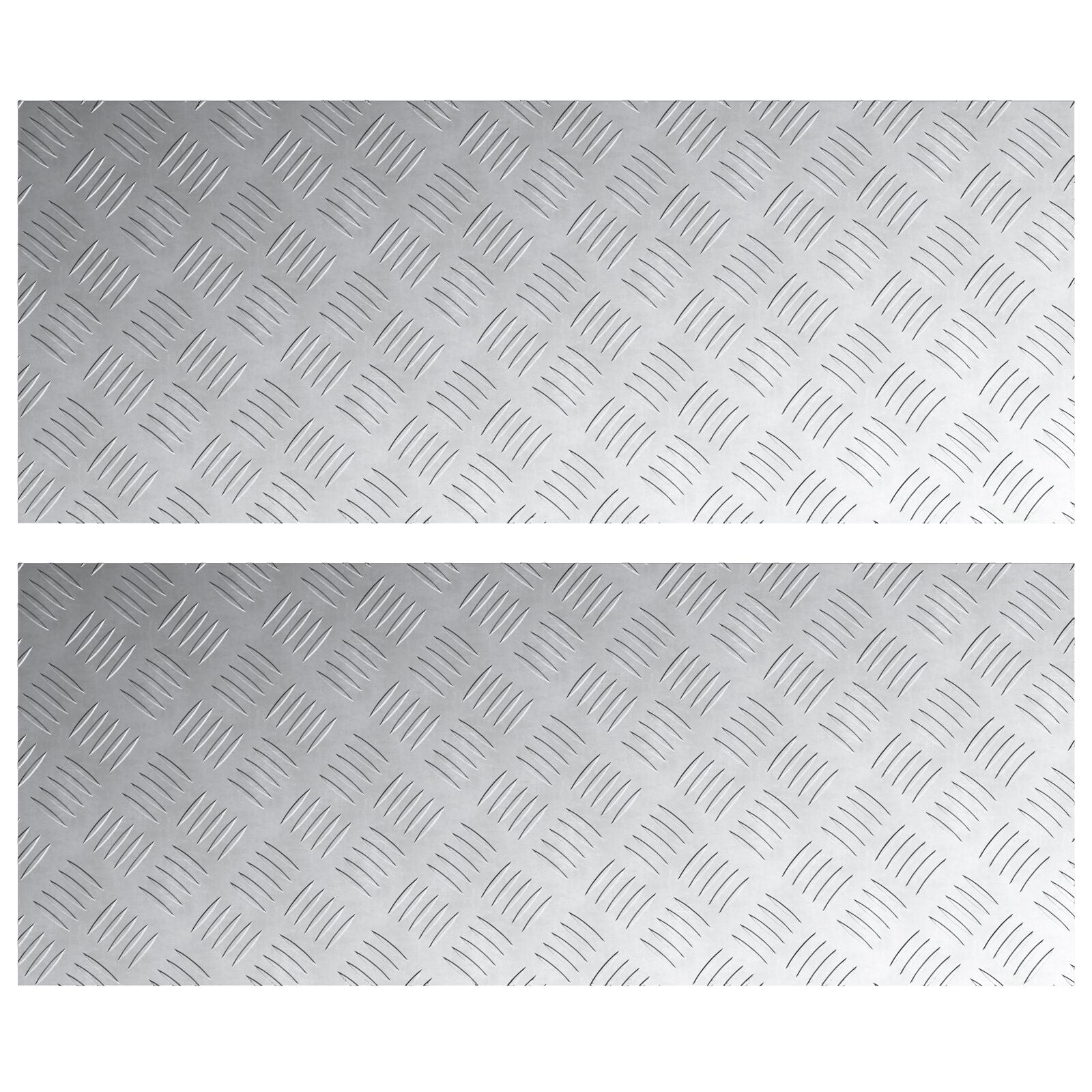 Assiettes en aluminium avec motif quadrillé, 2 pièces, antidérapantes, 100x40 cm V7486 Vetonek