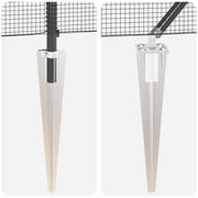 Clôture en fil soudé avec 13 poteaux à pointes gris 1x100 m acier V4267 Vetonek