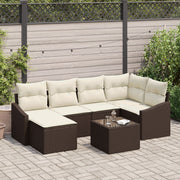 6-Piece Garden Dining Set with Gray Cushions Polyrattan V7380 Vetonek