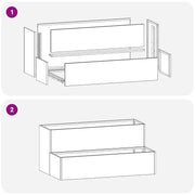Macetero de Jardín en 2 Niveles , 100x60x45 cm, Hecho de Acero Galvanizado V9623 Vetonek