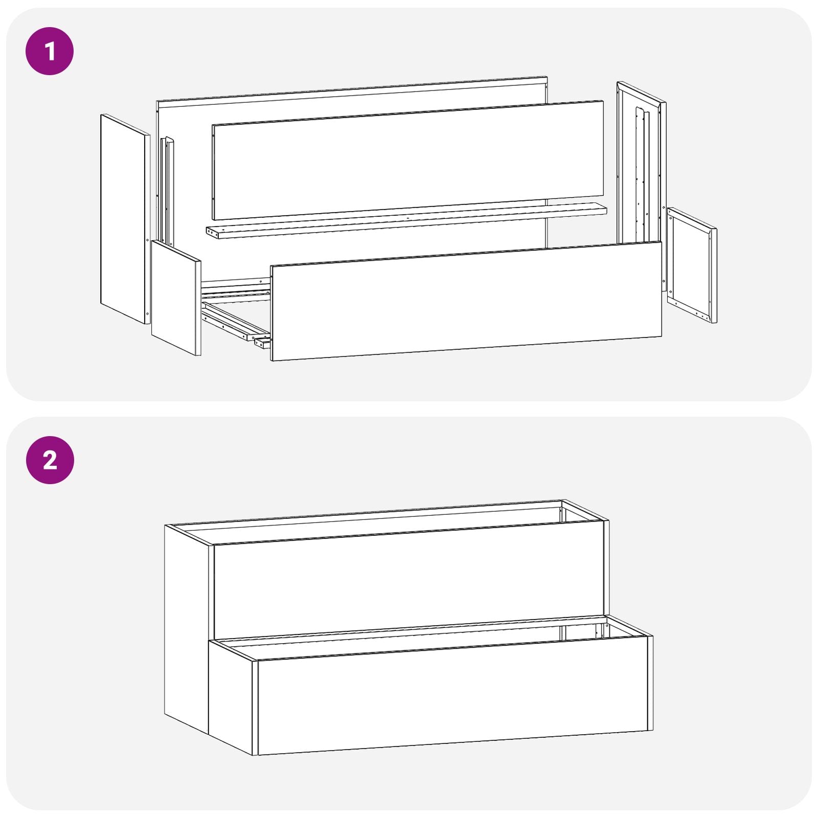 Macetero de Jardín en 2 Niveles , 100x60x45 cm, Hecho de Acero Galvanizado V9623 Vetonek