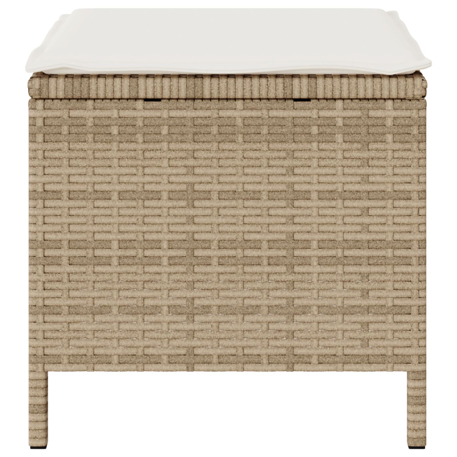 Conjunto de Comedor de Jardín de 3 Piezas con Cojines Beige de Ratán Poliéster y Acacia V0155 Vetonek