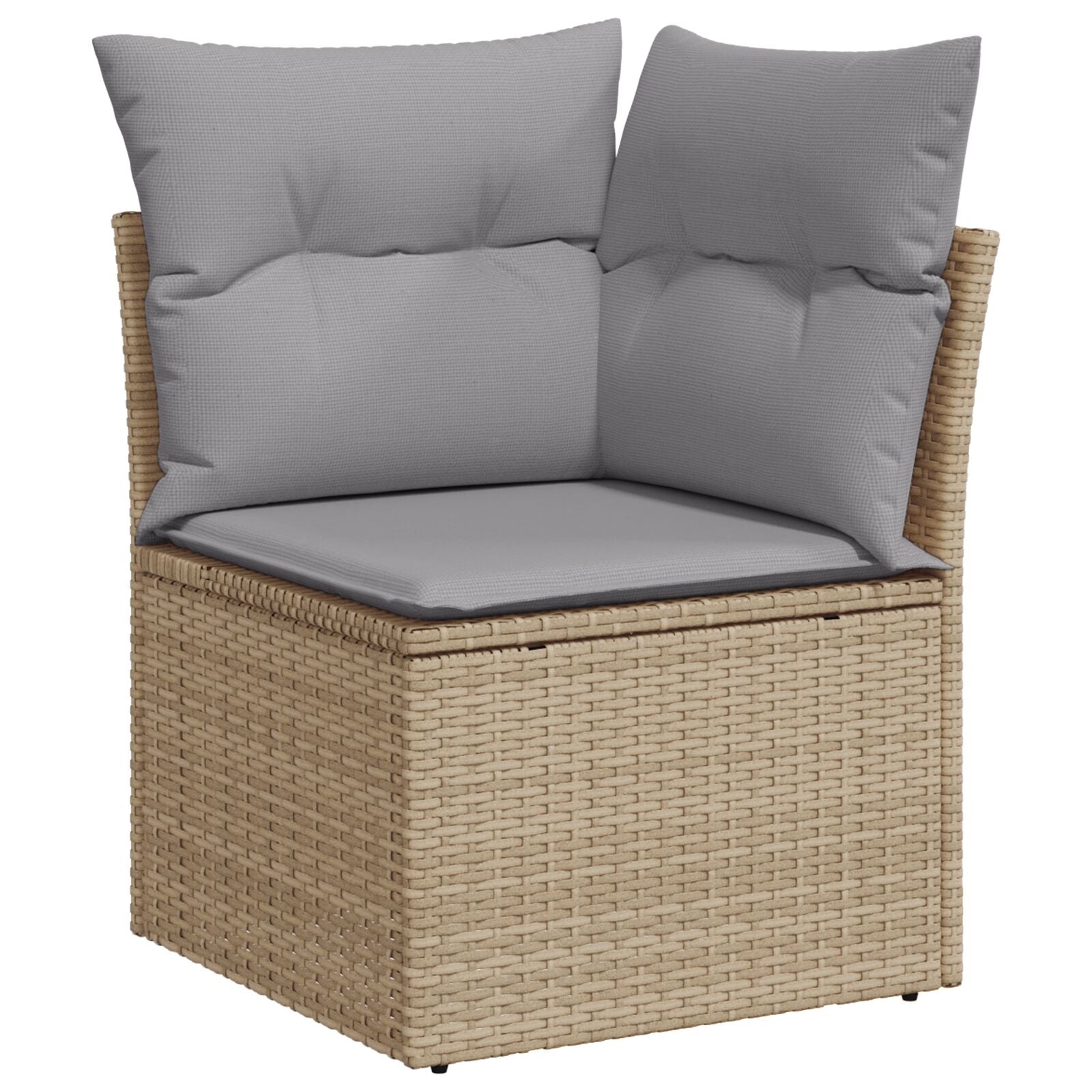 Conjunto de sofá de jardim de 7 peças com almofadas bege Polyrattan Acacia V0946 Vetonek