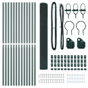Cerca de Malla Soldada  con 13 Postes Verde 1.6x25 m de Acero V9065 Vetonek
