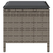 Conjunto de Comedor de Jardín de 3 Piezas con Cojines Gris en Poliratán y Acacia V0223 Vetonek